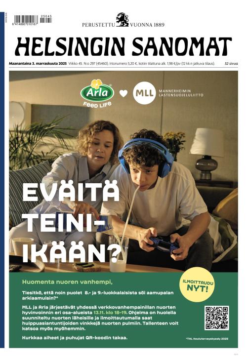 Helsingin Sanomat 3.11.2025