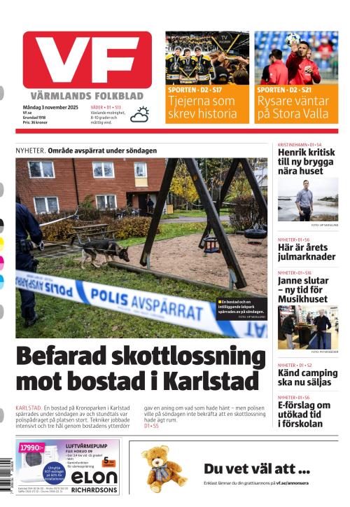 Värmlands Folkblad 3.11.2025
