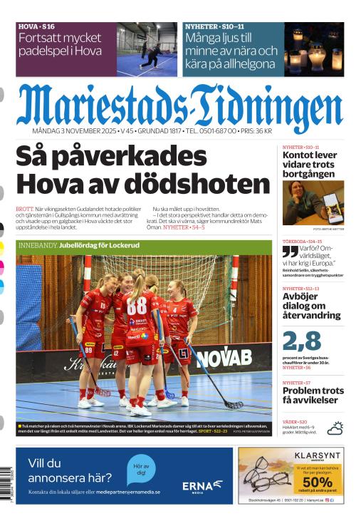 Mariestads-Tidningen 3.11.2025