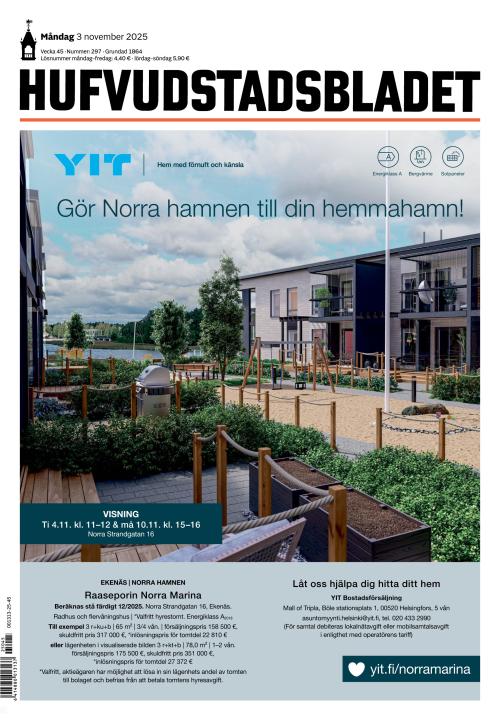 Hufvudstadsbladet 3.11.2025