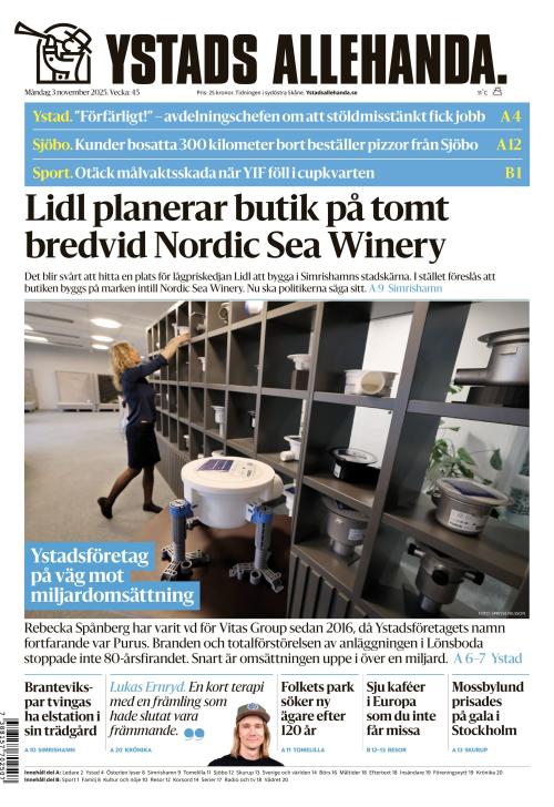 Ystads Allehanda 3.11.2025
