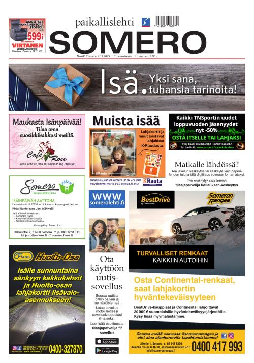 Paikallislehti Somero 4.11.2025