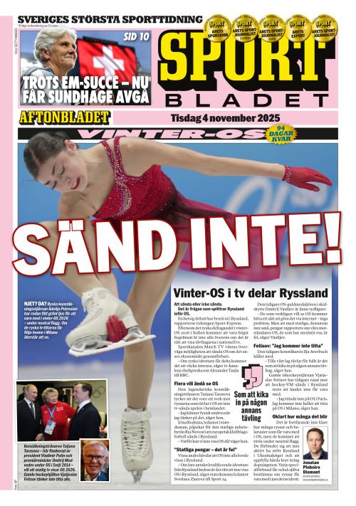 Aftonbladet Sportbladet 4.11.2025