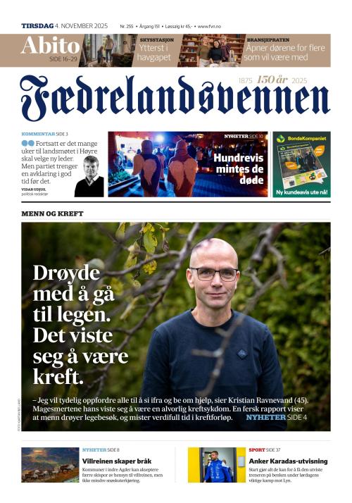 Fædrelandsvennen (NO) 4.11.2025