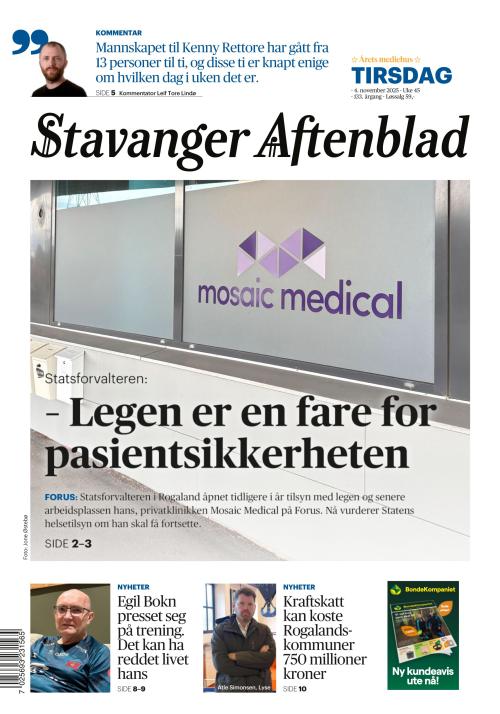 Stavanger Aftenblad (NO) 4.11.2025