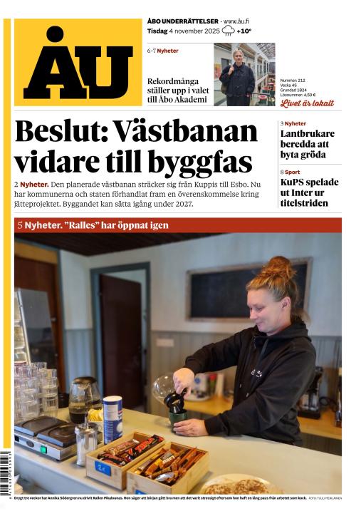 Åbo Underrättelser 4.11.2025
