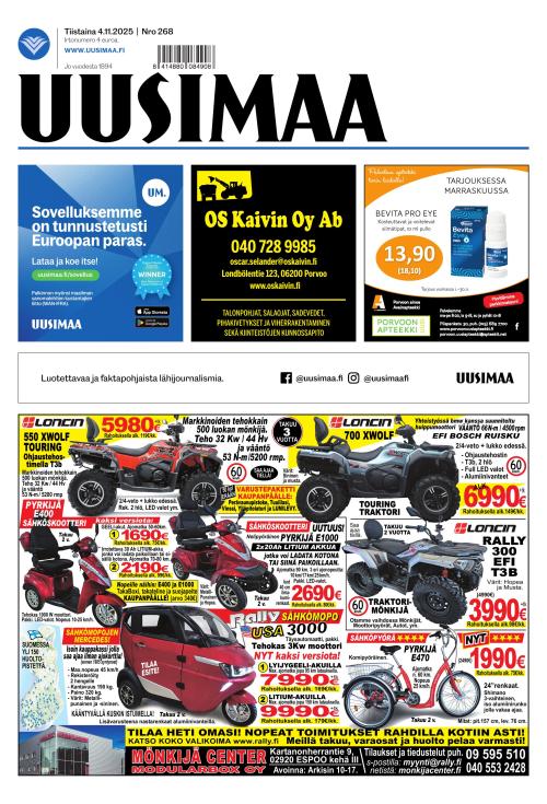 Uusimaa 4.11.2025
