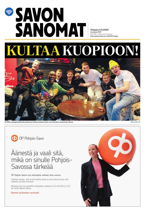 Savon Sanomat 4.11.2025