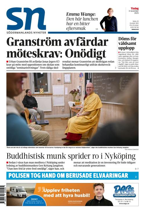 Södermanlands Nyheter 4.11.2025