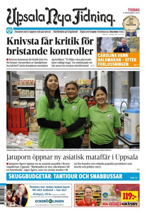 Upsala Nya Tidning 4.11.2025