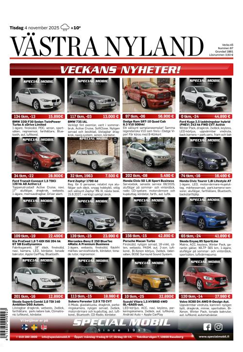 Västra Nyland 4.11.2025