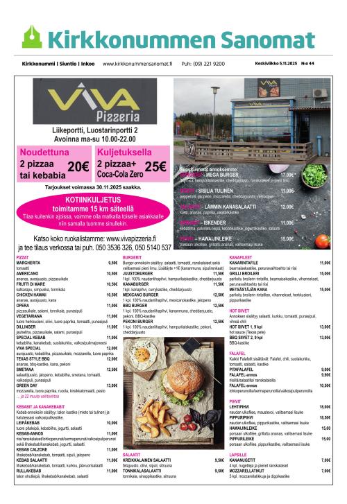 Kirkkonummen Sanomat 5.11.2025