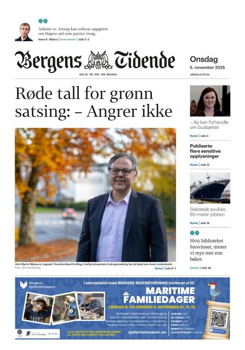 Bergens Tidende (NO) 5.11.2025