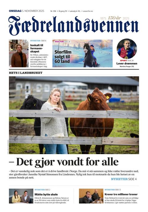 Fædrelandsvennen (NO) 5.11.2025