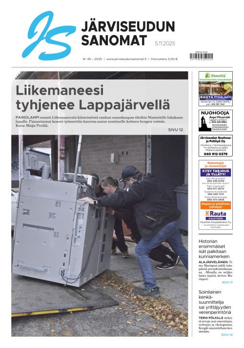 Järviseudun Sanomat 5.11.2025