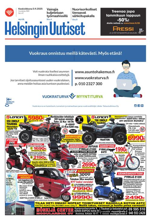 Helsingin Uutiset (Itä) 5.11.2025