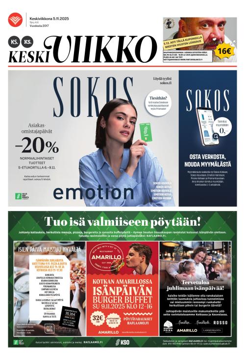KS Keskiviikko (Kouvolan Sanomat ja Kymen Sanomat -liitteet) 5.11.2025