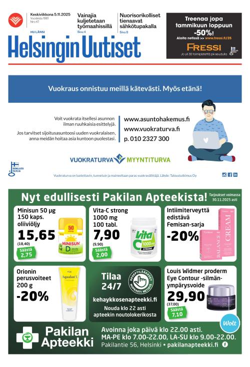 Helsingin Uutiset (Länsi) & Munkin Seutu 5.11.2025