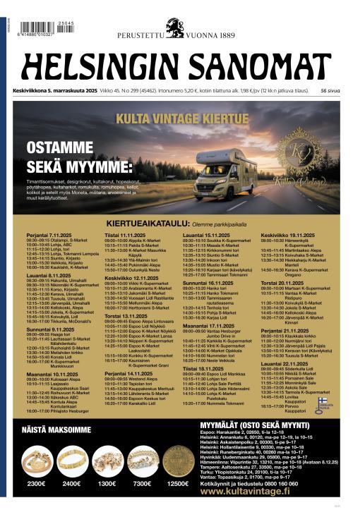 Helsingin Sanomat 5.11.2025