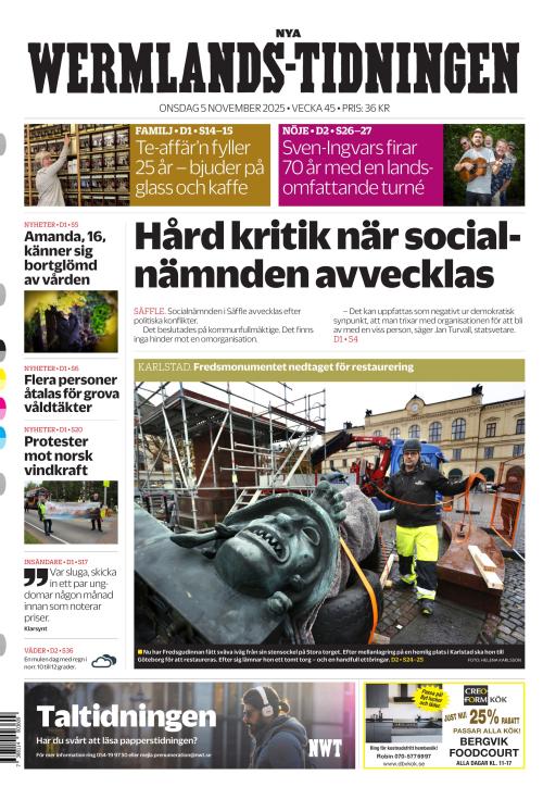 Nya Wermlands-Tidningen 5.11.2025