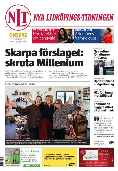 Nya Lidköpings-Tidningen 5.11.2025