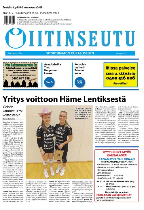 Iitinseutu 6.11.2025