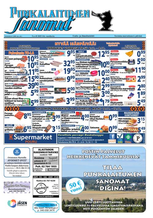 Punkalaitumen Sanomat 6.11.2025