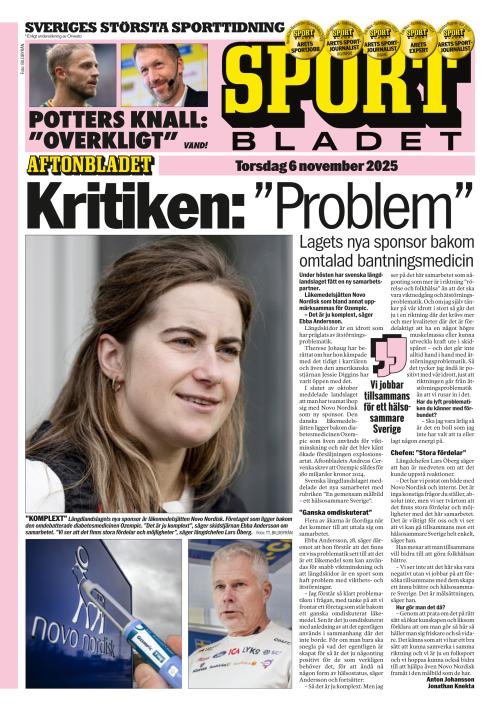 Aftonbladet Sportbladet 6.11.2025