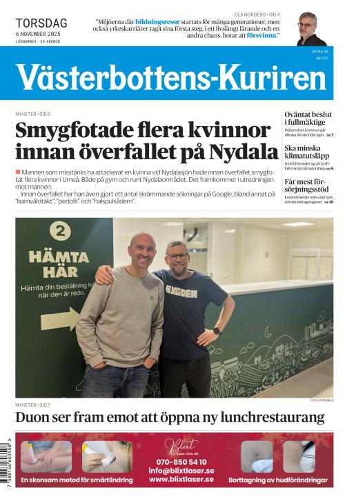 Västerbottens-Kuriren (SE) 6.11.2025