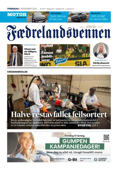 Fædrelandsvennen (NO) 6.11.2025