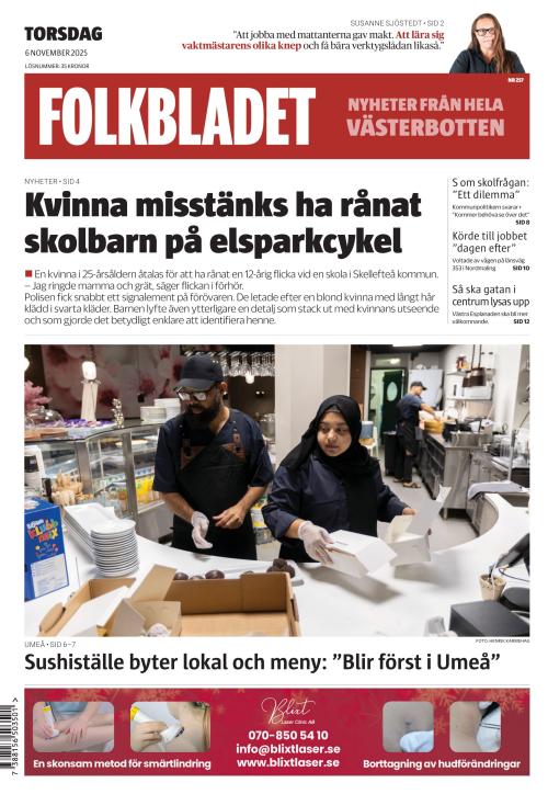 Folkbladet (Västerbotten) (SE) 6.11.2025
