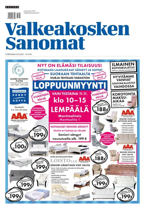 Valkeakosken Sanomat 6.11.2025