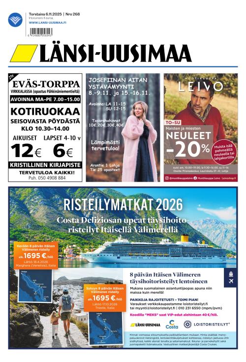 Länsi-Uusimaa 6.11.2025