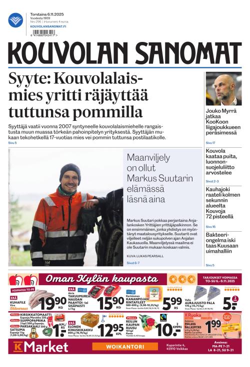 Kouvolan Sanomat 6.11.2025