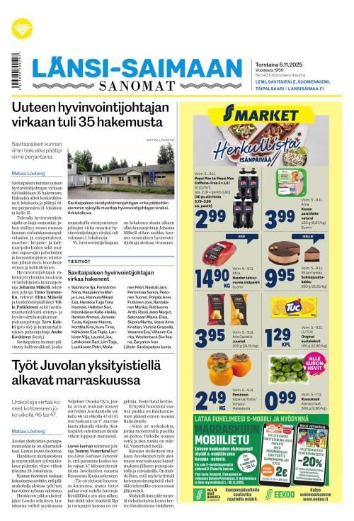 Länsi-Saimaan Sanomat 6.11.2025