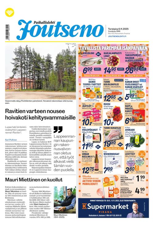 Paikallislehti Joutseno 6.11.2025