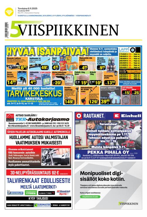 Viispiikkinen 6.11.2025