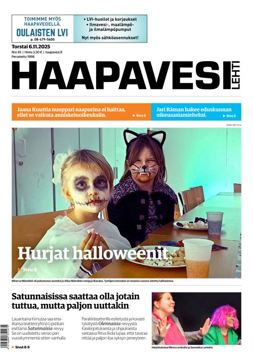 Haapavesi-lehti 6.11.2025