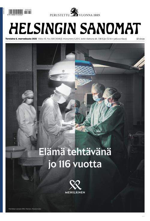 Helsingin Sanomat 6.11.2025