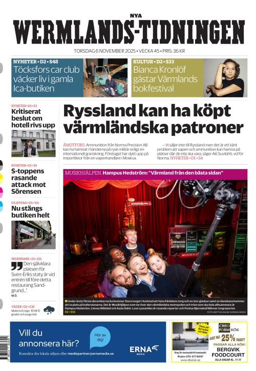 Nya Wermlands-Tidningen 6.11.2025