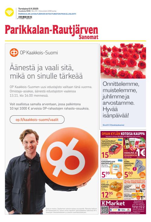 Parikkalan-Rautjärven Sanomat 6.11.2025