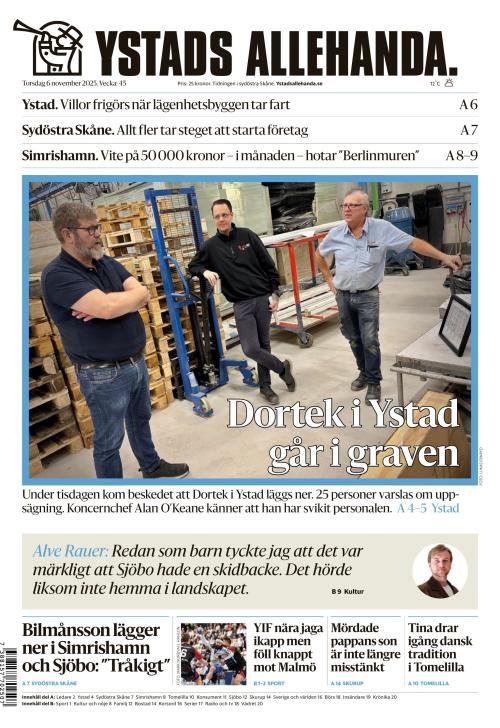 Ystads Allehanda 6.11.2025