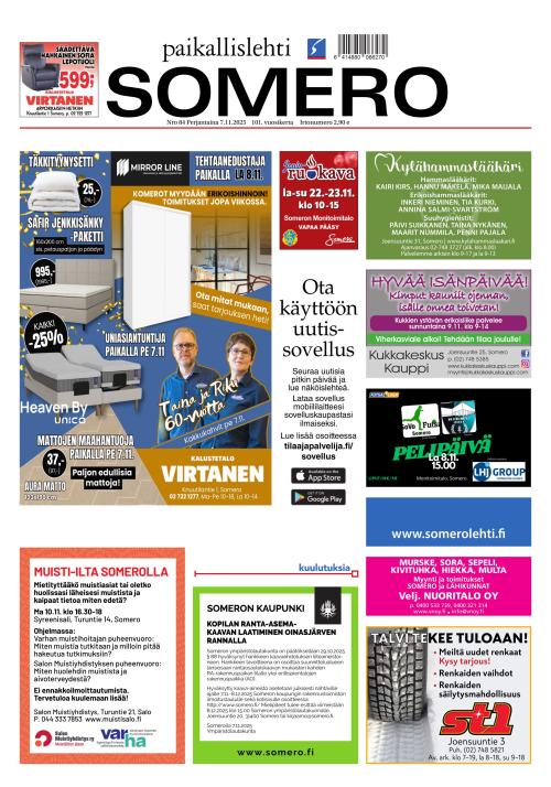 Paikallislehti Somero 7.11.2025
