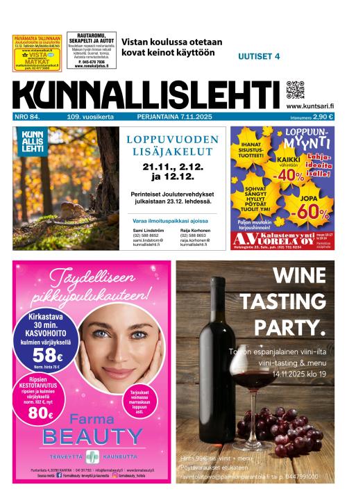 Kunnallislehti Paimio-Sauvo-Kaarina 7.11.2025