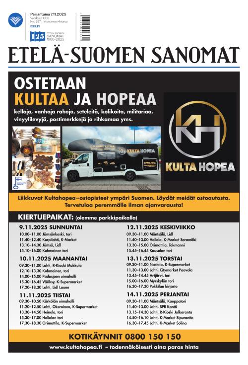 Etelä-Suomen Sanomat 7.11.2025