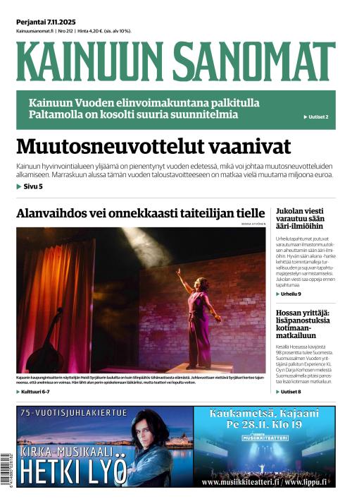 Kainuun Sanomat 7.11.2025