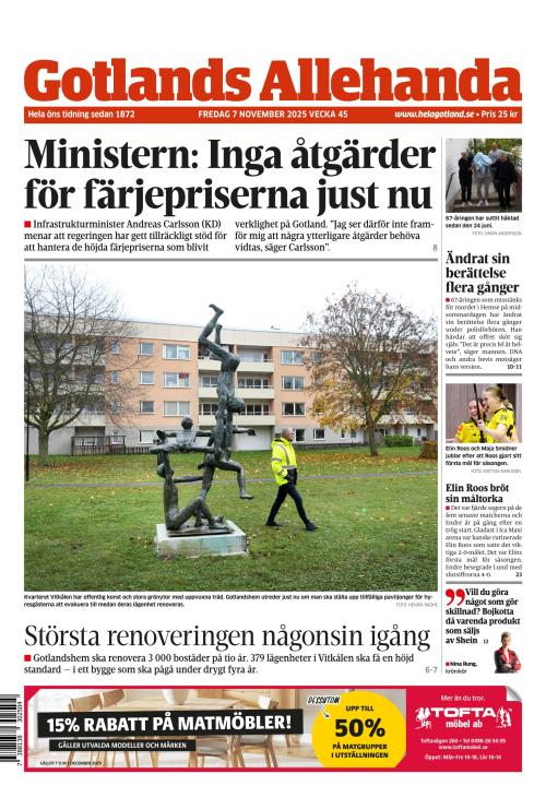 Gotlands Allehanda 7.11.2025