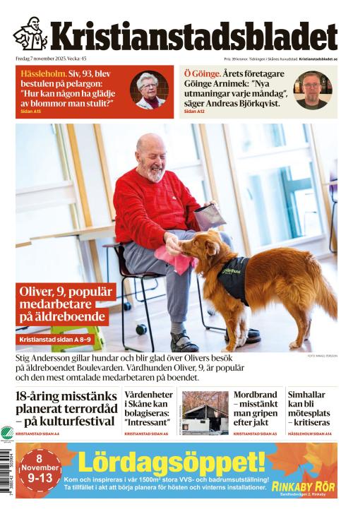 Kristianstadsbladet 7.11.2025
