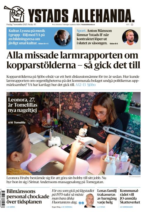 Ystads Allehanda 7.11.2025