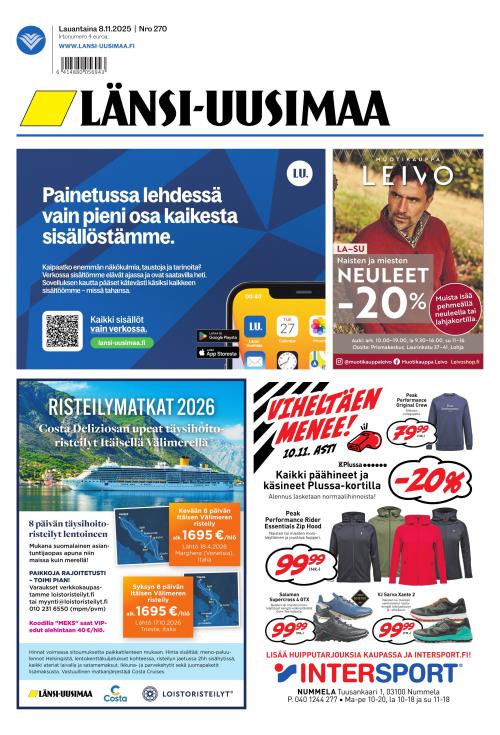 Länsi-Uusimaa 8.11.2025